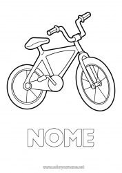 Colorazione gratuita Sport Veicoli Disegni da colorare facili Bicicletta Veicoli a due ruote