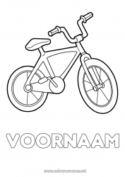 Gratis tekening Sport Voertuigen Eenvoudige kleurplaten Fiets Tweewielers