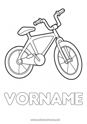 Kostenlose Malvorlage Sport Fahrzeuge Einfache Ausmalbilder Fahrrad Zweiräder