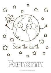 Gratis teckning Blommor Geografi Utrymme Planeter och solsystem Stjärnor Jord Jordens dag Astronomi