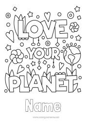 Colouring to customise Earth Earth Day