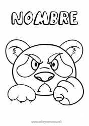 Dibujo libre Animales Panda Dibujos fáciles para colorear Gruñón Otros animales del mundo