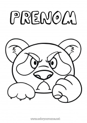 Coloriage gratuit Animal Panda Coloriages faciles De mauvaise humeur Autres animaux du monde