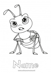 Coloring to customize Animal Ant Insects Grumpy