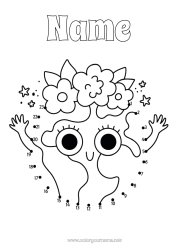 Free colouring Cute Cute Ecology Children's activities Connecting points Earth Earth Day Connect the Numbers