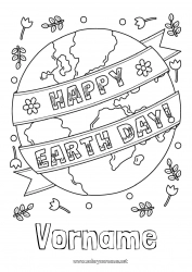 Kostenlose Malvorlage Ökologie Erde Tag der Erde