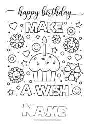Free colouring Cake Birthday