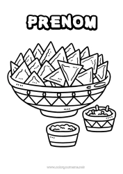 Coloriage gratuit Nourriture Mexique Cinco de Mayo