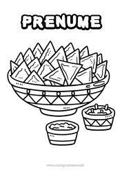 Desen liber de colorat Mâncare Mexic Cinco de Mayo