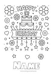 Free colouring Cake Birthday