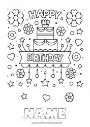 Free coloring Cake Birthday