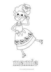 Coloriage enfant Sport Mamie Danse Espagne Mexique Cinco de Mayo Fête de la musique Sports artistiques