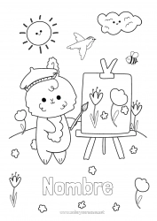 Dibujo libre Arte Kawaii Primavera Sol