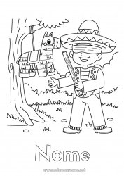 Colorazione gratuita Messico Cinco de Mayo Piñata Sombrero