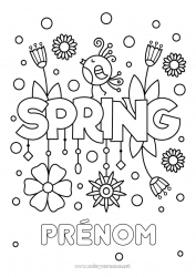 Coloriage gratuit Fleurs Printemps