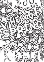 Free colouring Flowers Spring