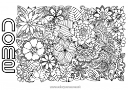 Colorazione gratuita Fiori Calmo e sereno Mandala Anti-stress