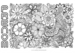 Dessin gratuit Fleurs Calme et zen Mandala Anti-stress