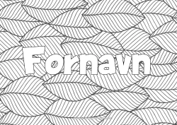 Gratis farvelægning Rolig og zen Blade Dekoreret navn Antistress Dekorativ baggrund