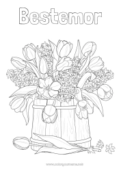 Fargeleggingssiden for barn Blomster Vår Tulipan Hyacint