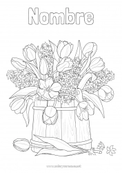 Dibujo libre Flores Primavera Tulipán Jacinto