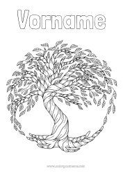 Malvorlage anpassen Baum Symbole