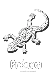 Coloriage gratuit Animal Espagne Mosaïques Barcelone