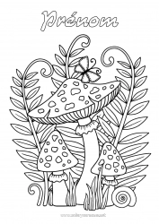 Coloriage gratuit Automne Champignon