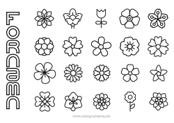 Gratis färgläggning Blommor Vår Barnaktiviteter