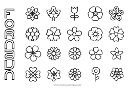 Gratis fargelegging Blomster Vår Barnaktiviteter