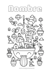 Dibujo libre Kawaii Dibujos intermedios para colorear Videojuego