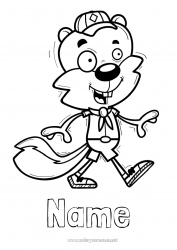 Free drawing Sport Animal Forest animals Beaver Coach Competitions and Rewards