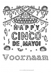 Gratis tekening Hoed Mexico Cinco de Mayo Sombrero