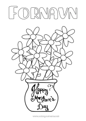 Gratis fargelegging Blomster Mamma God fest!