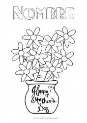 Dibujo libre Flores Mamá Feliz día de fiesta