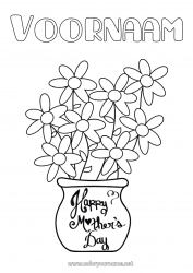 Gratis tekening Bloemen Mama Fijne verjaardag