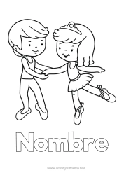 Colorear para personalizar Sport Danza Dibujos fáciles para colorear Deportes artísticos Ballet