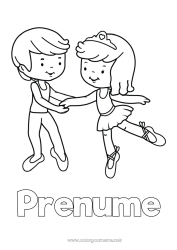 Pagină de colorat personalizată Sport Dansă Desene de colorat ușoare Sporturi artistice Balet
