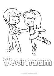 Gratis tekening Sport Dans Eenvoudige kleurplaten Artistieke Sporten Ballet