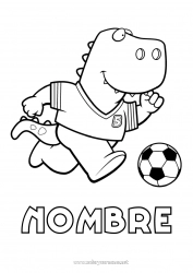 Dibujo libre Fútbol Sport Dinosaurios Dragón Animales Dibujos fáciles para colorear Dragones, unicornios y animales fantásticos Deportes en equipo