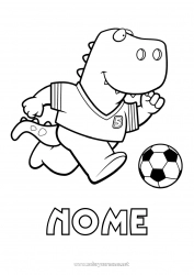 Desenho grátis Futebol Esporte Dinossauros Dragão Animal Desenhos para colorir fáceis Dragões, unicórnios e animais fantásticos Sports d'équipe