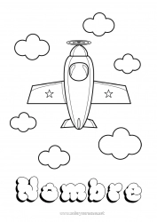 Dibujo libre Avión Vehículos Dibujos fáciles para colorear Vehículos aéreos