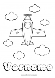 Kostenlose Malvorlage Flugzeug Fahrzeuge Einfache Ausmalbilder Flugzeuge