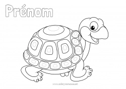 Dessin gratuit Mignon Tortue Animal Reptiles Tortue terrestre