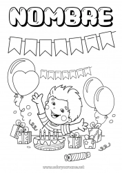 Dibujo libre Tarta Cumpleaños Fiesta Chico