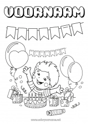 Gratis tekening Taart Verjaardag Feest Jongen
