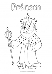 Coloriage gratuit Couronne Coloriages intermédiaires Roi