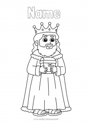 Free coloring Fairy tale King