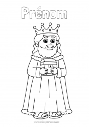 Coloriage gratuit Conte de fées Roi