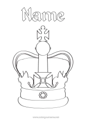 Colouring to customise Princess Crown Epiphany Jewel King